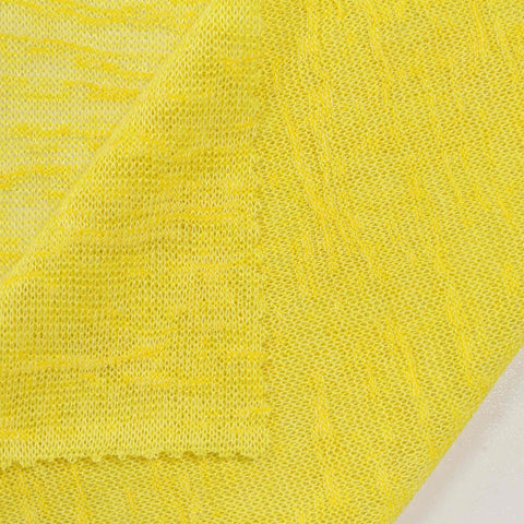 Yellow Marl Knit, Polyester, 131 gsm