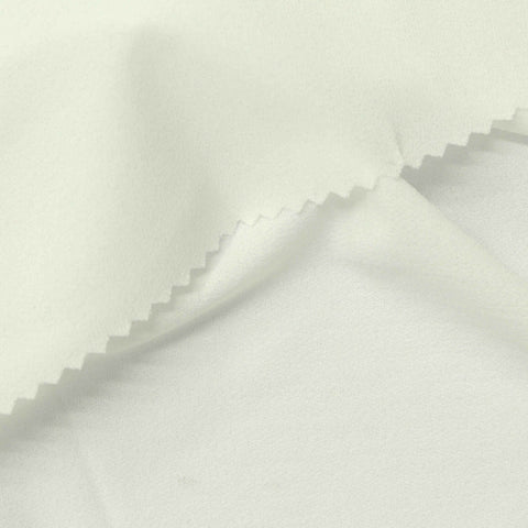 Polyester Stretch Linen-Look Fabric, 170 gsm, 150 cm — White