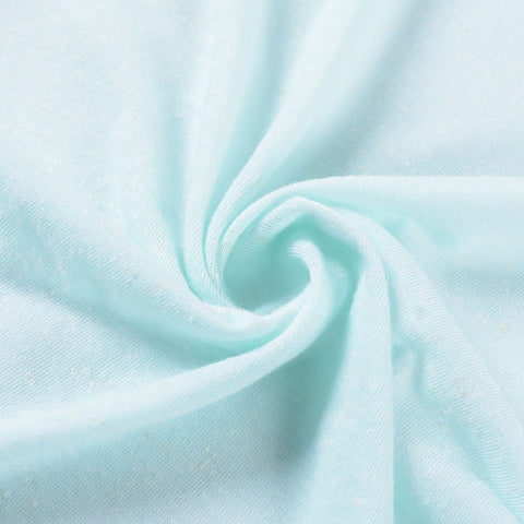 Light Blue Marl Jersey Knit, Poly-Linen, 115 gsm