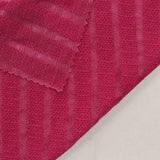 Pink Horizontal-Stripe Rib Knit, Polyester — photo 3