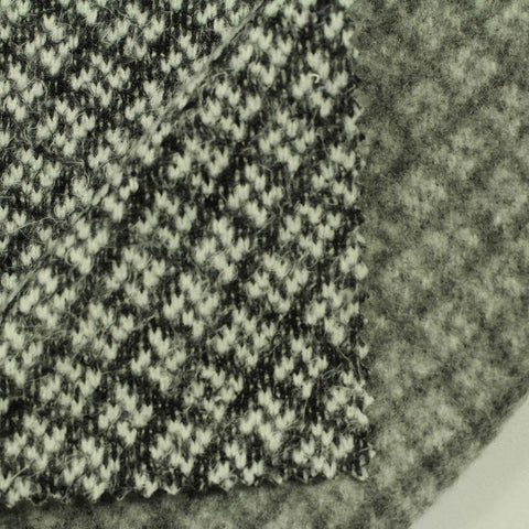 Black Houndstooth Jacquard, Polyester, 305 gsm