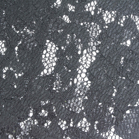 Charcoal Floral Lace, Polyester