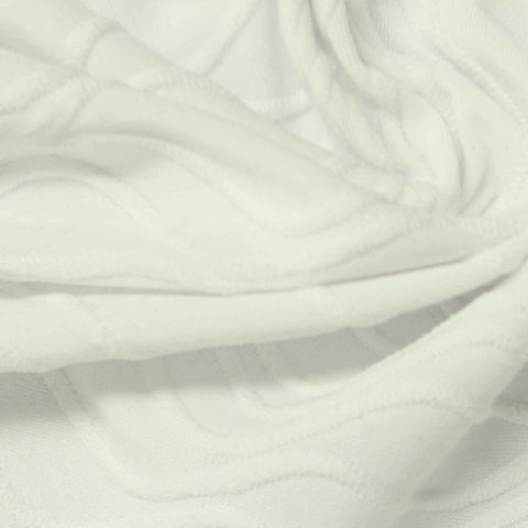 White Tone-on-Tone Jersey Knit, Polyester