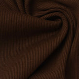 Cotton Polyester Stretch Rib Knit Fabric, 420 gsm, 125 cm — Brown — photo 3