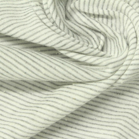 Cream Stripe Jersey Knit, Polyester
