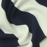 Navy Vertical-Stripe Knit, Polyester — photo 3