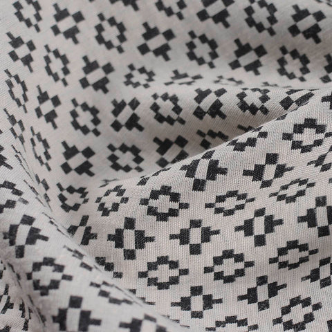 Dark Grey Geometric-Diamond Jacquard, Poly-Cotton