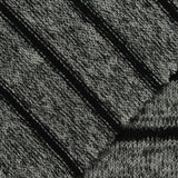 Black Horizontal-Stripe Chunky Knit, Polyester — photo 3