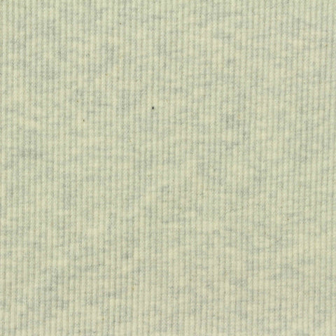 Light Grey-Green Marl Rib Knit, Cotton