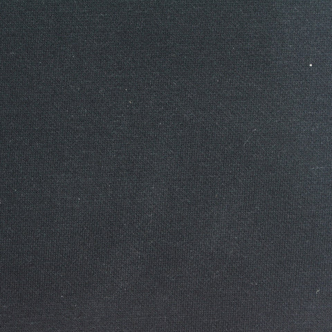 Brushed Polyester Cotton Waffle Knit Fabric, 330 gsm, 163 cm — Black