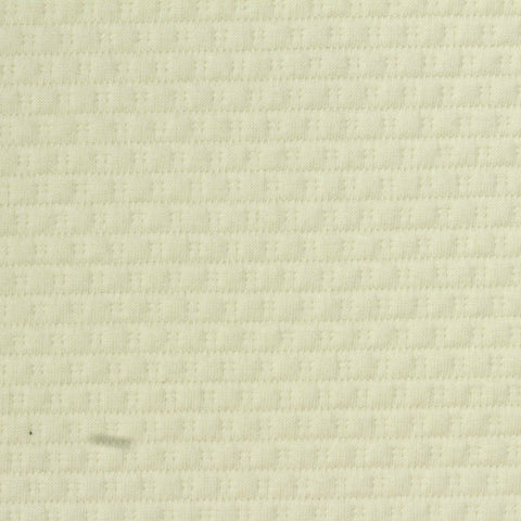 Cream Tone-on-Tone Square Jacquard, Cotton-Poly