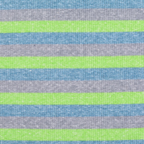 Grey Stripes Rib Knit, Cotton-Poly