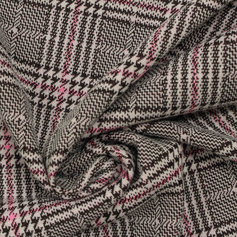 Black Plaid Jacquard, Polyester, 258 gsm