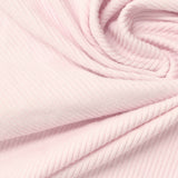 Brushed Polyester Stretch Rib Knit Fabric, 270 gsm, 160 cm — Pink — photo 3