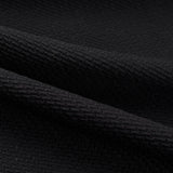 Jacquard Polyester Stretch Interlock Knit Fabric, 260 gsm, 150 cm — Black — photo 3