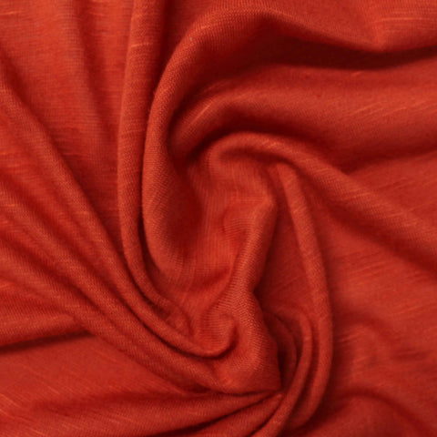 Red Marl Jersey Knit, Viscose, 110 gsm