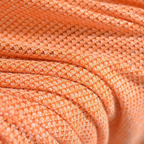 Jacquard Polyester Stretch Knit Fabric, 197 gsm, 154 cm — Red
