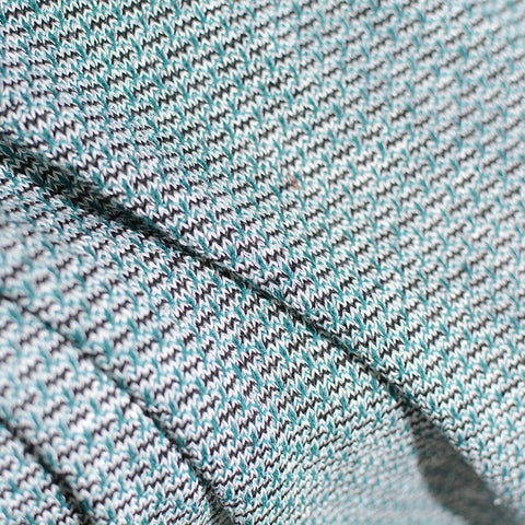 Teal Chevron Jacquard, Viscose-Poly