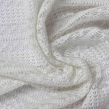 White Openwork Chunky Knit, Polyester — photo 3
