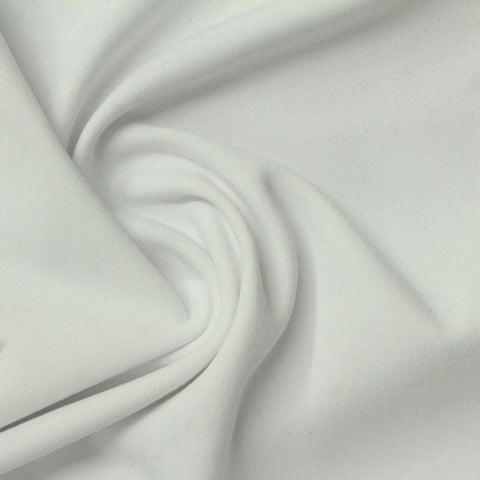 Polyester Stretch Sateen Fabric, 240 gsm, 150 cm — White