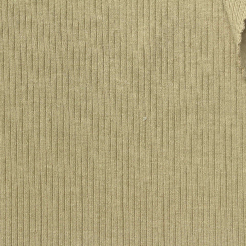 Brushed Viscose Polyester Stretch Rib Knit Fabric, 265 gsm, 160 cm — Khaki