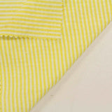 Polyester Cotton Seersucker Fabric, 120 gsm, 145 cm — Yellow — photo 3