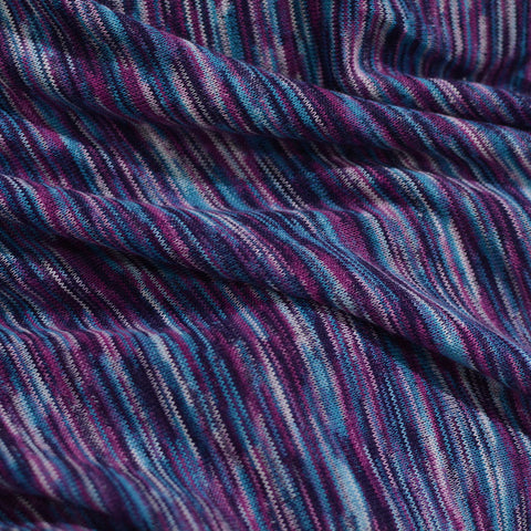 Purple Marl Chunky Knit, Polyester, 185 gsm