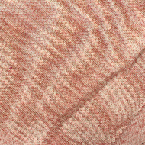 Peach Fine-Marl Chunky Knit, Viscose-Poly