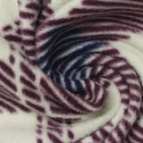 White Diagonal-Plaid Fleece, Polyester — photo 3