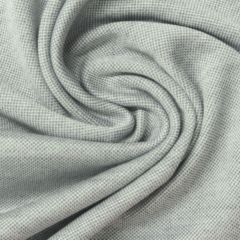 Polyester Acrylic Blend Piqué Knit Fabric, 190 gsm, 175 cm — Grey