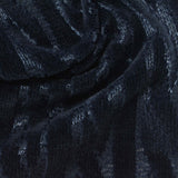 Dark Navy Textured-Stripe Chenille, Polyester — photo 3