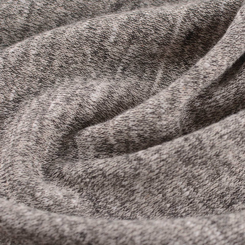 Heathered Grey Marl French Terry, Poly-Cotton, 380 gsm