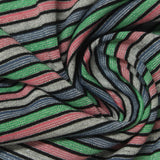 Silver Horizontal-Stripe Knit, Poly-Viscose — photo 3
