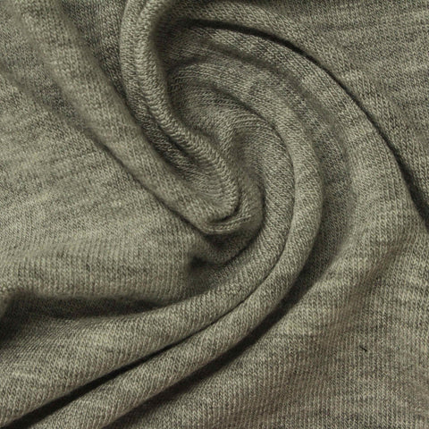 Heathered Green-Grey Marl Jersey Knit, Viscose