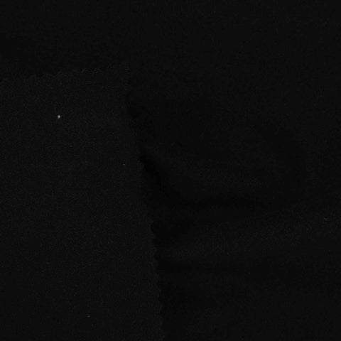 Polyester Stretch Velvet Fabric, 340 gsm, 160 cm — Black