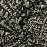 Black Geometric Chunky Knit, Polyester — photo 3