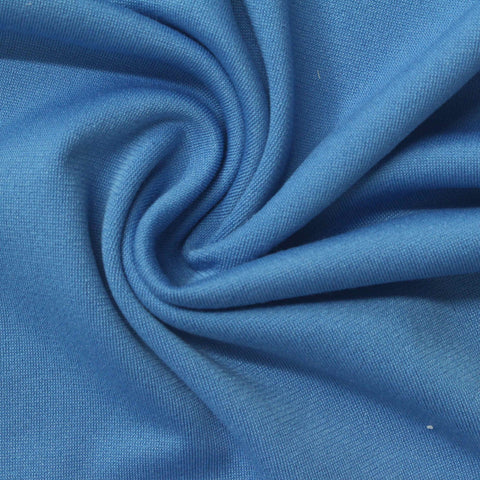 Polyester Stretch Warp Knit Fabric, 185 gsm, 175 cm — Blue