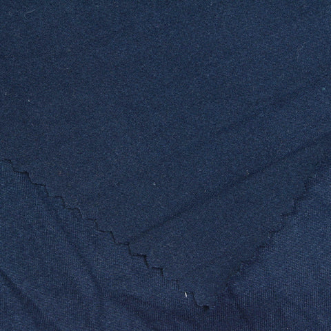 Polyester Stretch Milk Silk Knit Fabric, 230 gsm, 150 cm — Navy