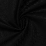 Black Geometric Birdseye Knit, Polyester — photo 3