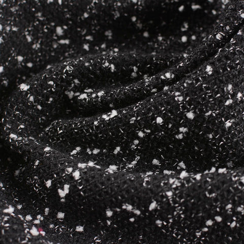 Black Marl Knit, Polyester, 373 gsm