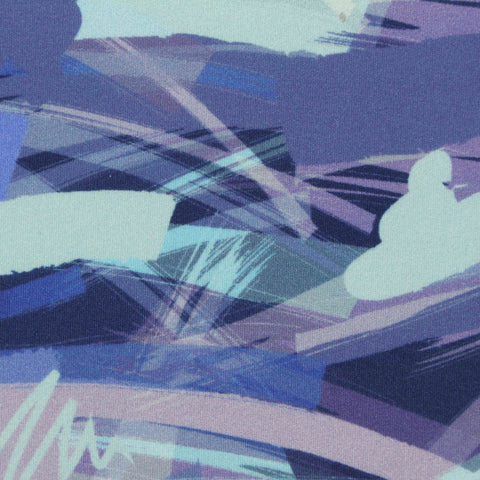 Blue Abstract-Brushstroke Knit