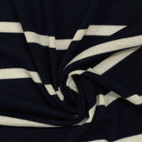 Navy Horizontal-Stripe Chunky Knit, Viscose-Poly — photo 3