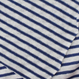 Navy Horizontal-Stripe Rib Knit, Poly-Cotton — photo 3