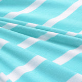 Turquoise Horizontal-Stripe Knit, Viscose — photo 3