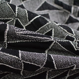 Black Abstract Jacquard, Poly-Cotton — photo 3
