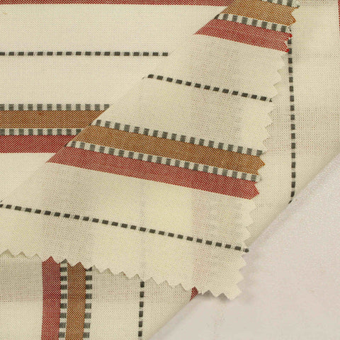 Cream Horizontal-Stripe Woven, Viscose