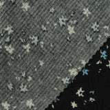 Light Blue Floral Rib Knit, Polyester — photo 3