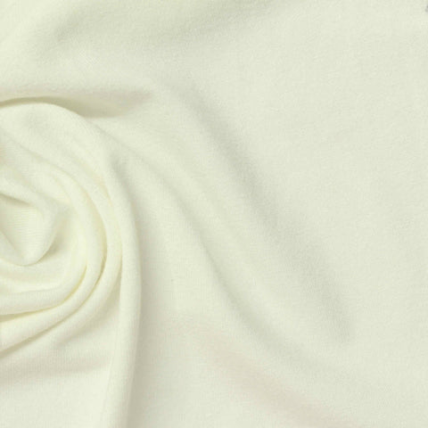 Viscose Stretch Jersey Knit Fabric, 260 gsm, 165 cm — White
