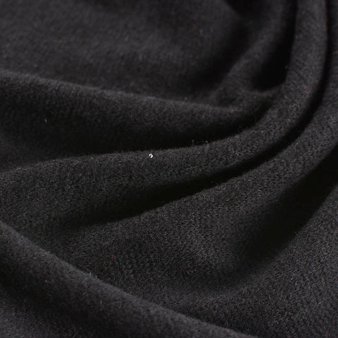 Polyester Viscose Jersey Knit Fabric, 143 gsm — Black