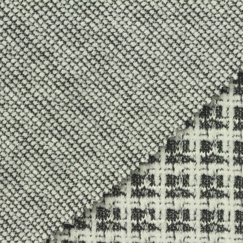 Black Check Bouclé, Polyester